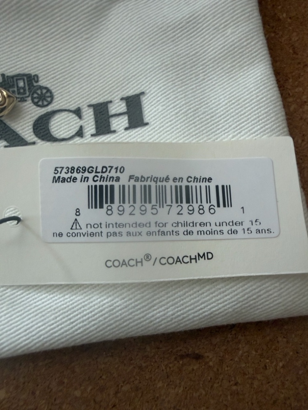 COACH Crystal Heart Charm Bracelet Gold-Tone Designer Jewelry - Picture 3 of 5